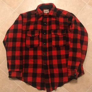 Red and Black heavy weight flannel jacket